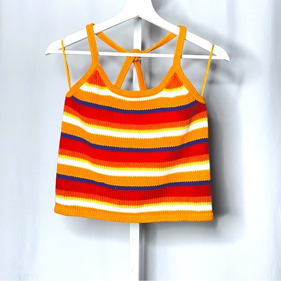 Jones New York Sport Women's Striped Knit Halter Tank Top — LP - Picture 1 of 5